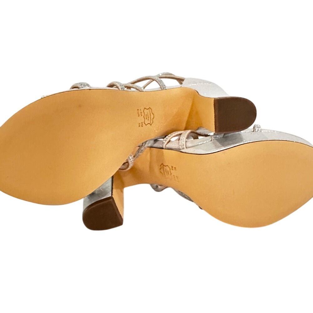 Nina Sassie‎ Crystals Bridal Cocktail Party High Heels Women's 8 True Silver - Picture 12 of 13